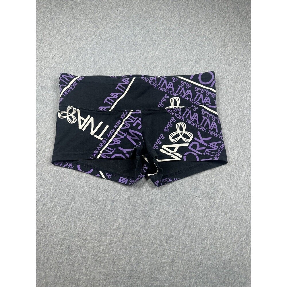 TNA (by Aritzia) Spandex Shorts Logo Purple & Black XS Y2K‎